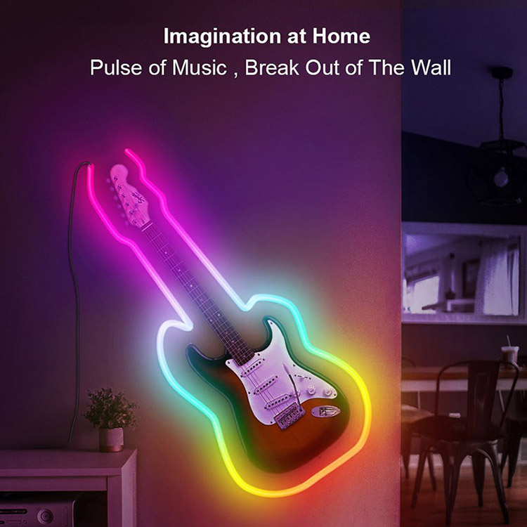 Tuya WiFi Bluetooth Music Color Chasing RGBIC USB LED Neon Light Strip 3m DIY Neon Sign Kit Tuya WiFi Bluetooth Music Color Chasing RGBIC USB LED Neon Light Strip 3m DIY Neon Sign Kit